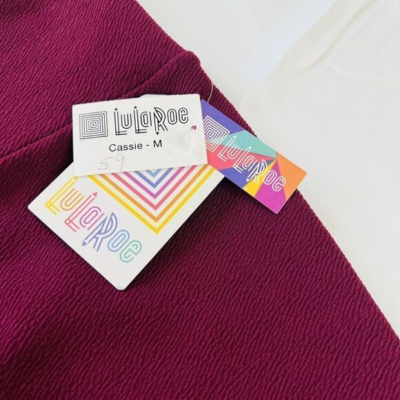 LulaRoe Cassie Stretch Pencil Skirt Pink & Blue Color Block NWT Size M 0700 - Picture 2 of 7